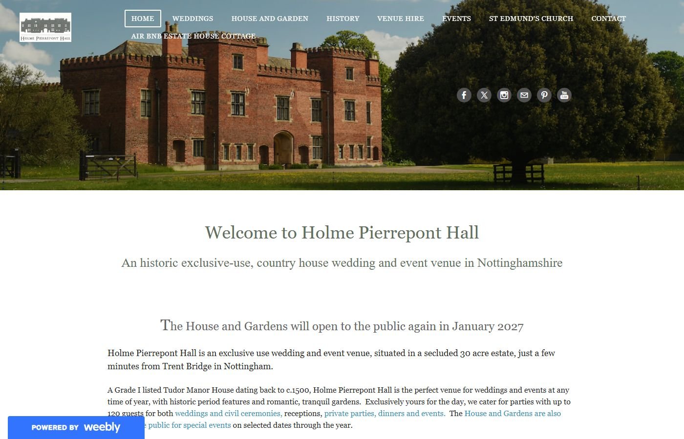 Holme Pierrepont Hall – Events