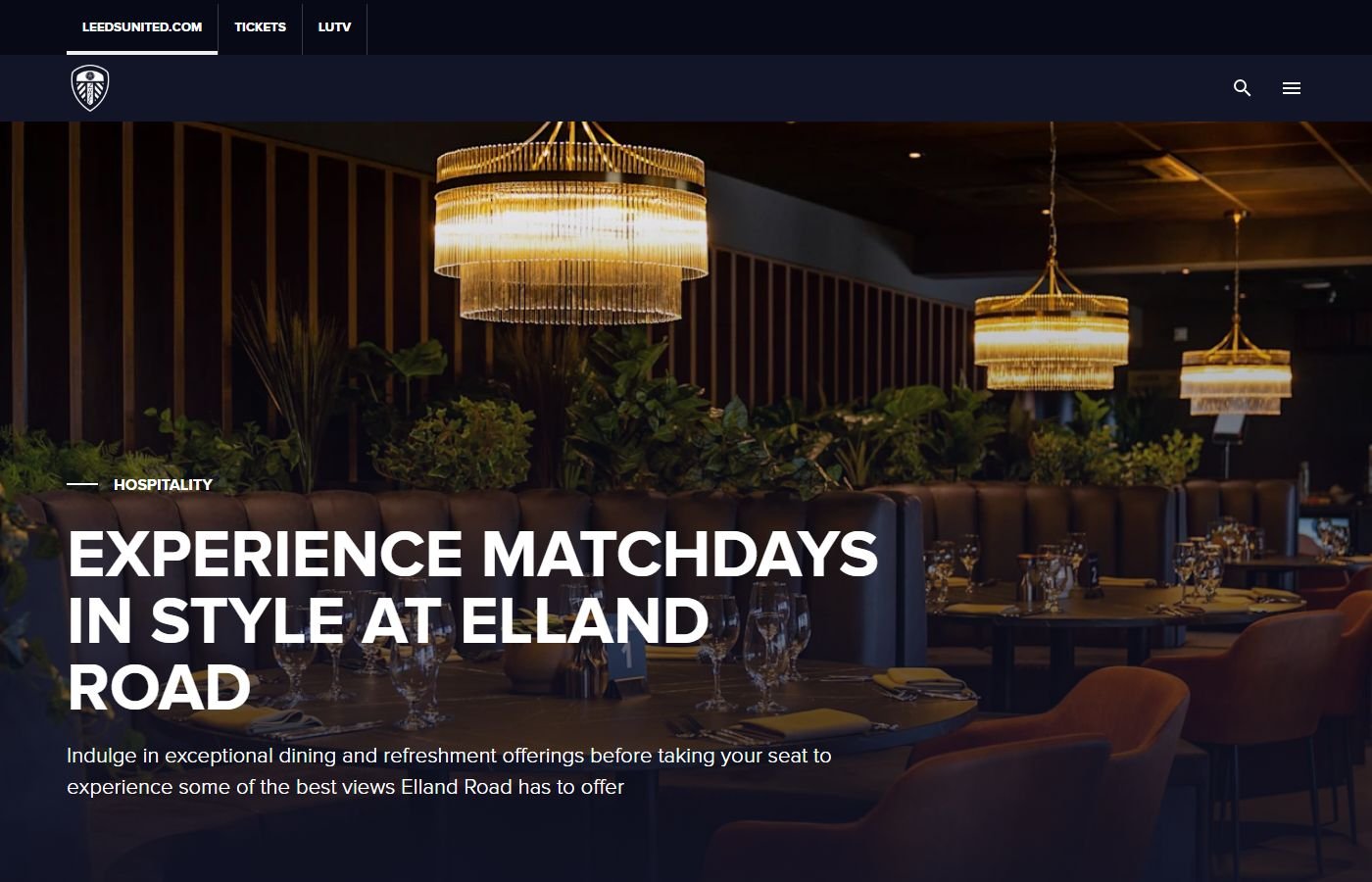 Elland Road – Leeds United Hospitality