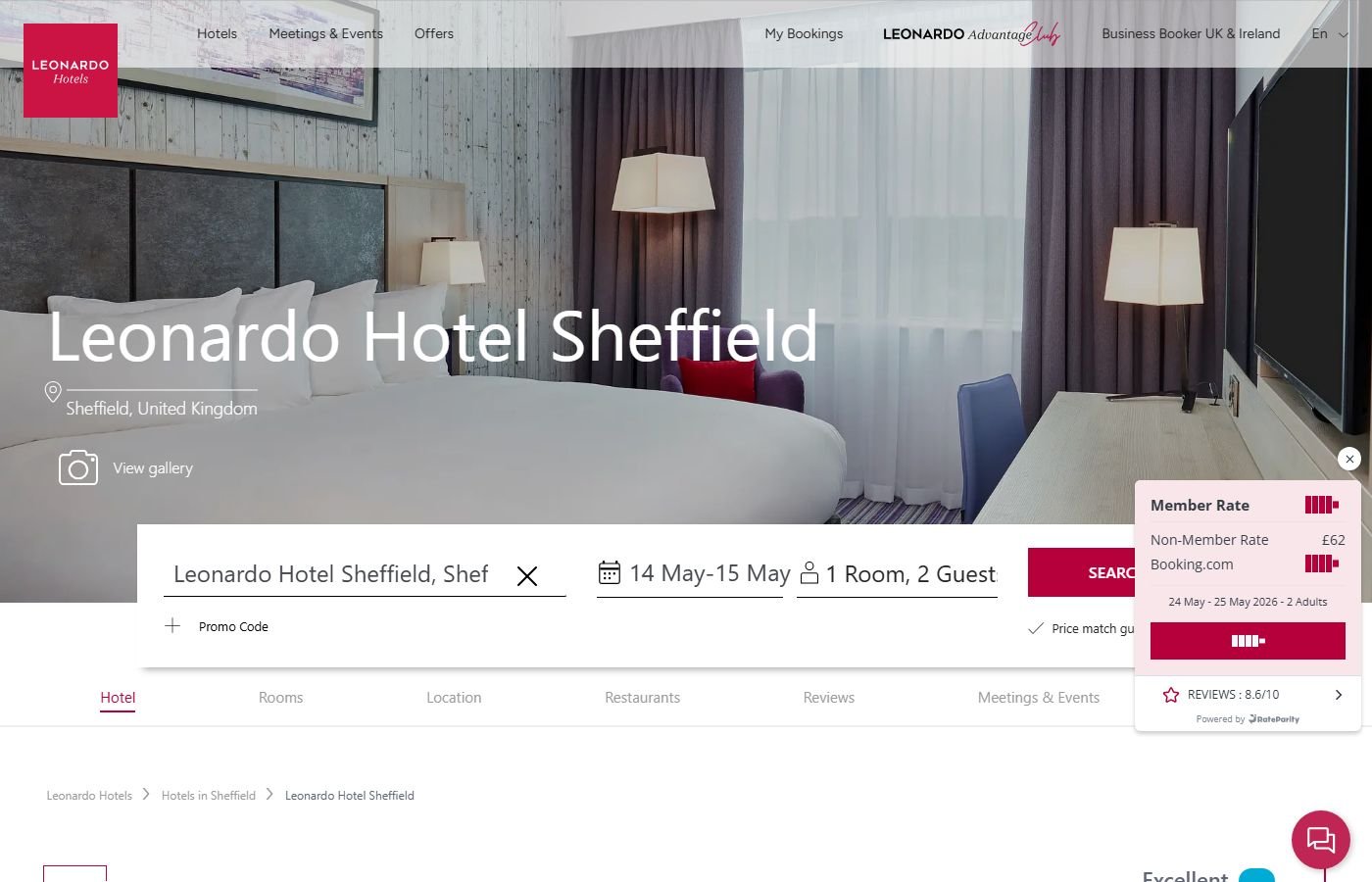 Leonardo Hotel Sheffield (ex-Jurys Inn)