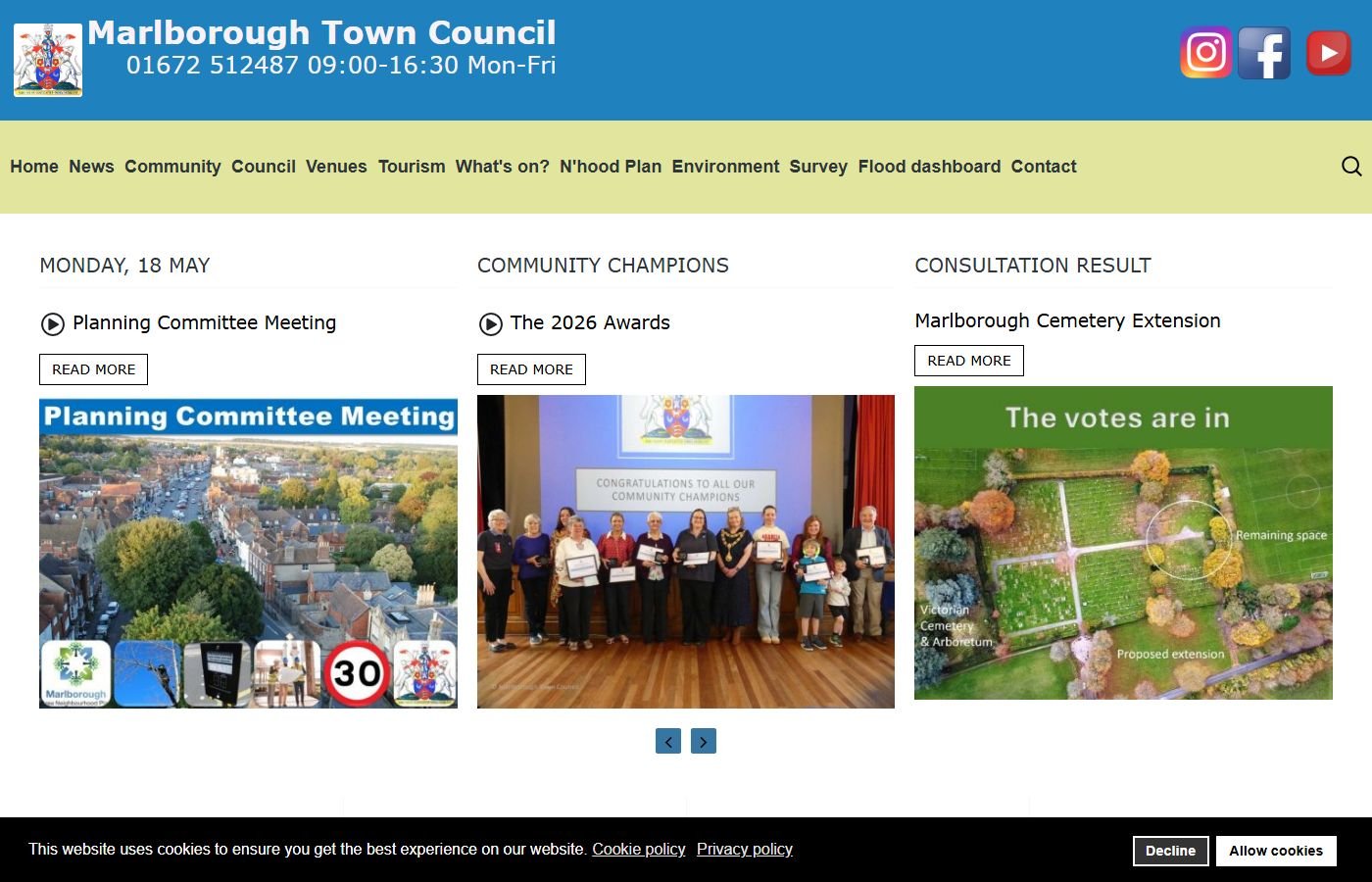 Marlborough Town Hall β Events