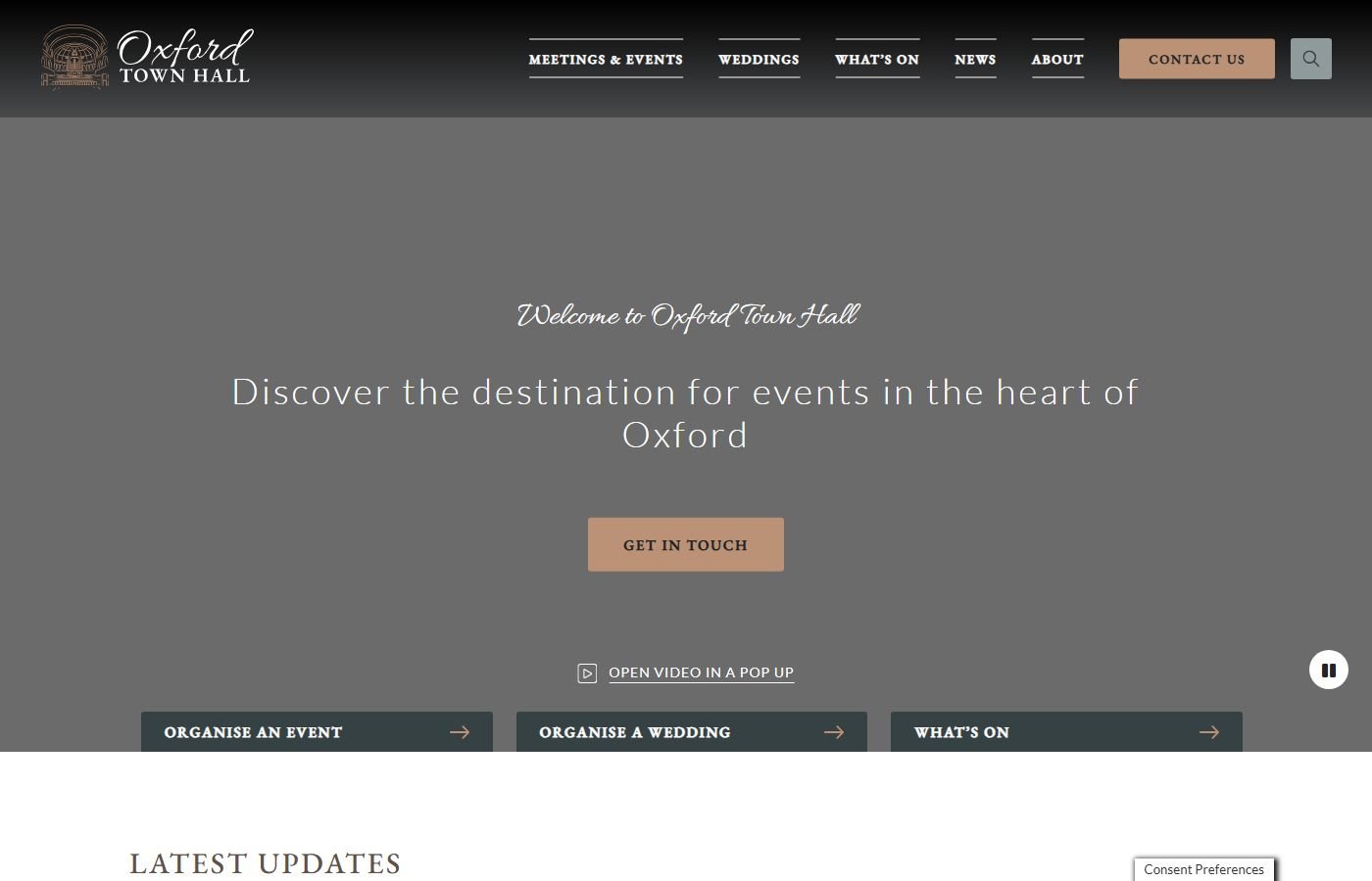 Oxford Town Hall – Events