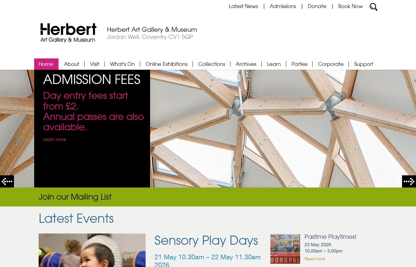 Herbert Art Gallery & Museum β Events
